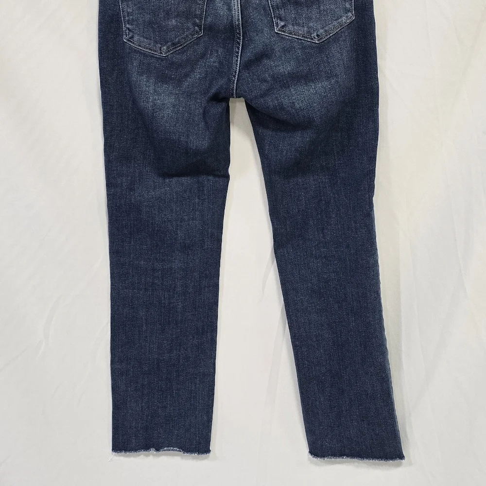 DL1961 women 27 mara mid-rise raw ankle straight jeans denim Instasculpt grunge - Picture 9 of 12